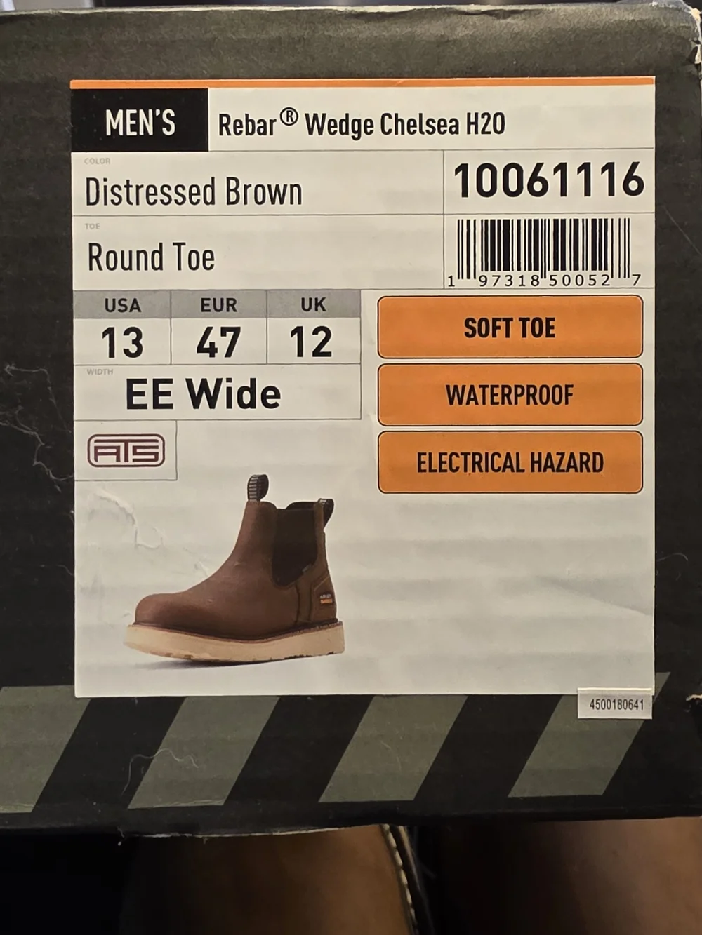 NWT Ariat Rebar Wedge Chelsea H2O Boots 13 EE